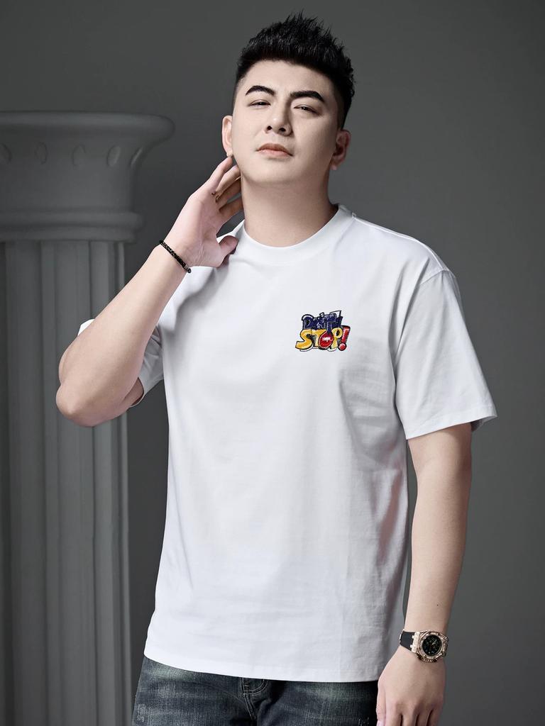 European Goods 2025 Summer New Fashion Brand Cartoon Character Printed Short-Sleeved T-Shirt Men's Casual Top Half-Sleeved T-Shirt