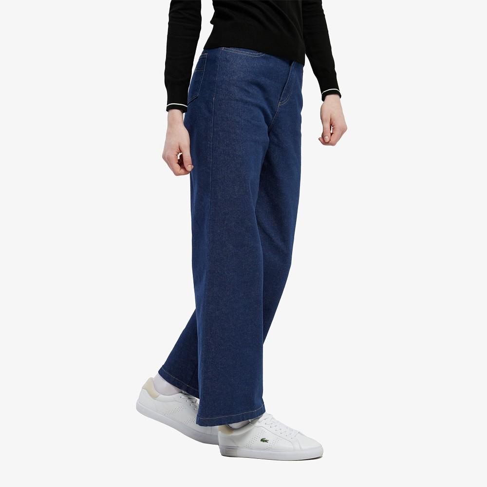 [Lacoste] Women's Semi-Wide Casual Denim Pants HF608E-55N36L