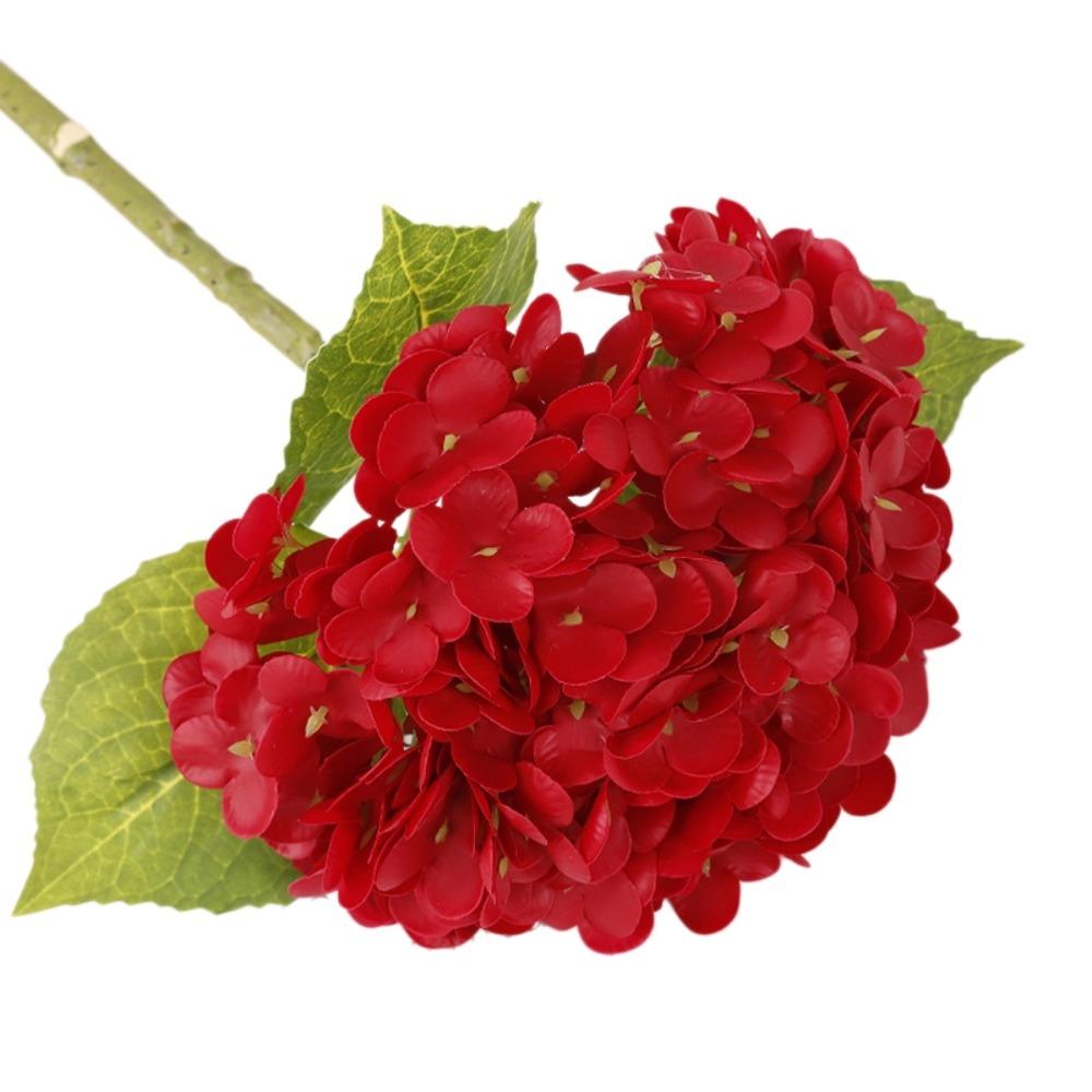 Hydrangea Macrophylla Artificial Hydrangea Flower Green Leaf Real Touch Simulation Colorful Hydrangea Handmade Luxury