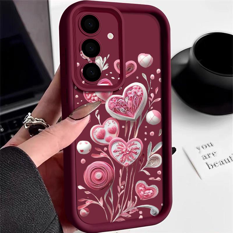 Чехол с принтом вишни для Samsung Galaxy A57 A37 A27 A17 5G A56 A36 A26 A16 A55 A54 S21 FE S22 S23 S24 Plus S25 S26 Ultra Ударопрочный бампер