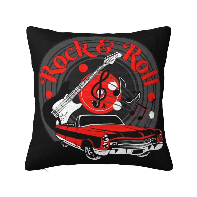 Rockabilly Pinup Sock Hop Clothes Vintage Hot Rod 1970s Throw Pillow Decor Home Heavy Metal Music Cushion Cover Soft Pillowcase