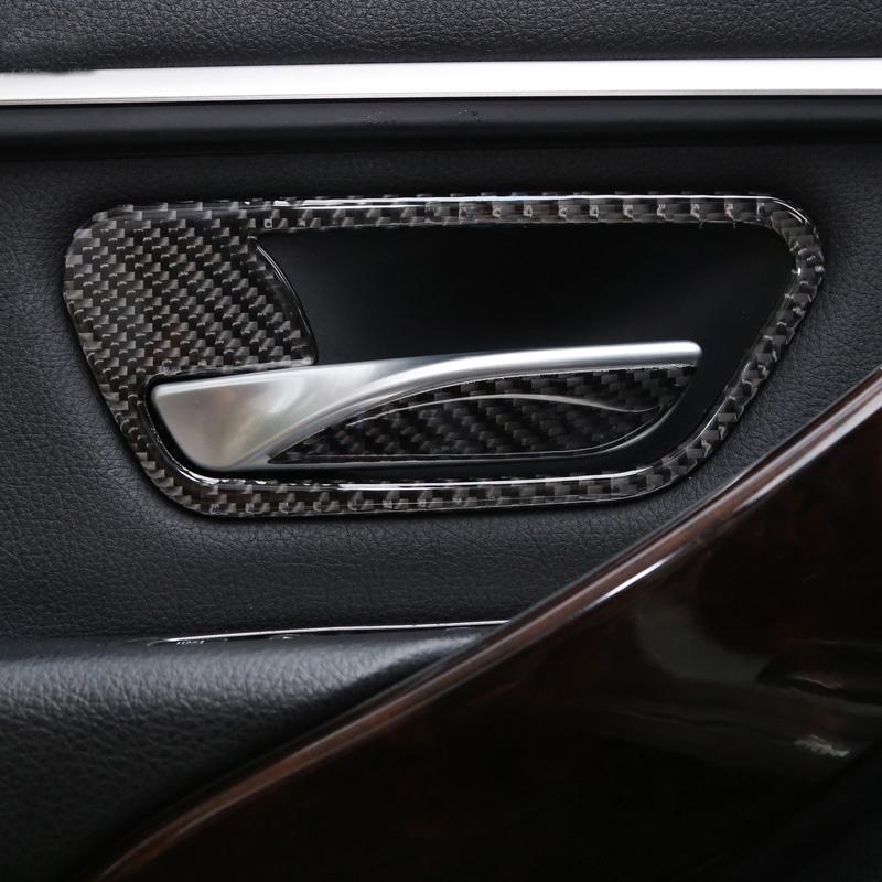 Car Styling Carbon fiber interior button panel Decoration Cover Trim Sticker frame For BMW 3 Series F30 3gt F34 F32 Accessories