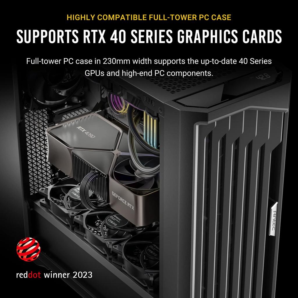 Корпус ПК ANTEC Performance 1 FT: Полноразмерный корпус для ПК с боковыми панелями из закаленного стекла толщиной 4 мм для превосходного охлаждения. Antec Full-Tower E-ATX HIGHLY