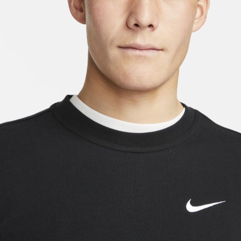 Nike Трикотажный удобный дышащий вышитый спортивный повседневный простой пуловер свитшот мужской свитшот черный 637903-010