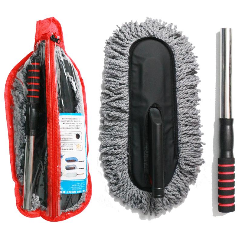 Выдвижная нановолоконная автомобильная пыль и швабра для уборки