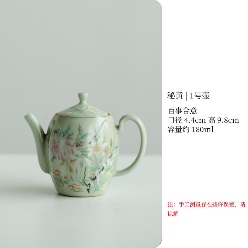 Китайский стиль Ru Ware антикварный чайник ретро отечественный керамический маленький шестиугольный чайник кунг-фу чайный сервиз чайник