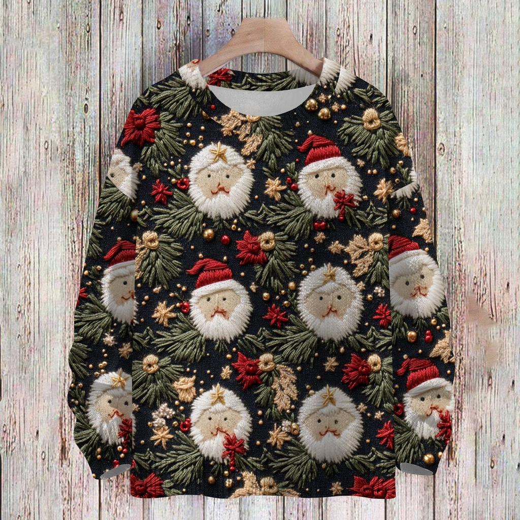 Рождественские толстовки для детей, вязаные свитера для мальчиков и девочек, симпатичные рубашки, осенние свитера с круглым вырезом, топы