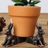 3pcs Animal Figures Plant Pot Feet for Outdoor Planters - Animal Statues Resin Plant Stand Flower Pot Holder Elevator