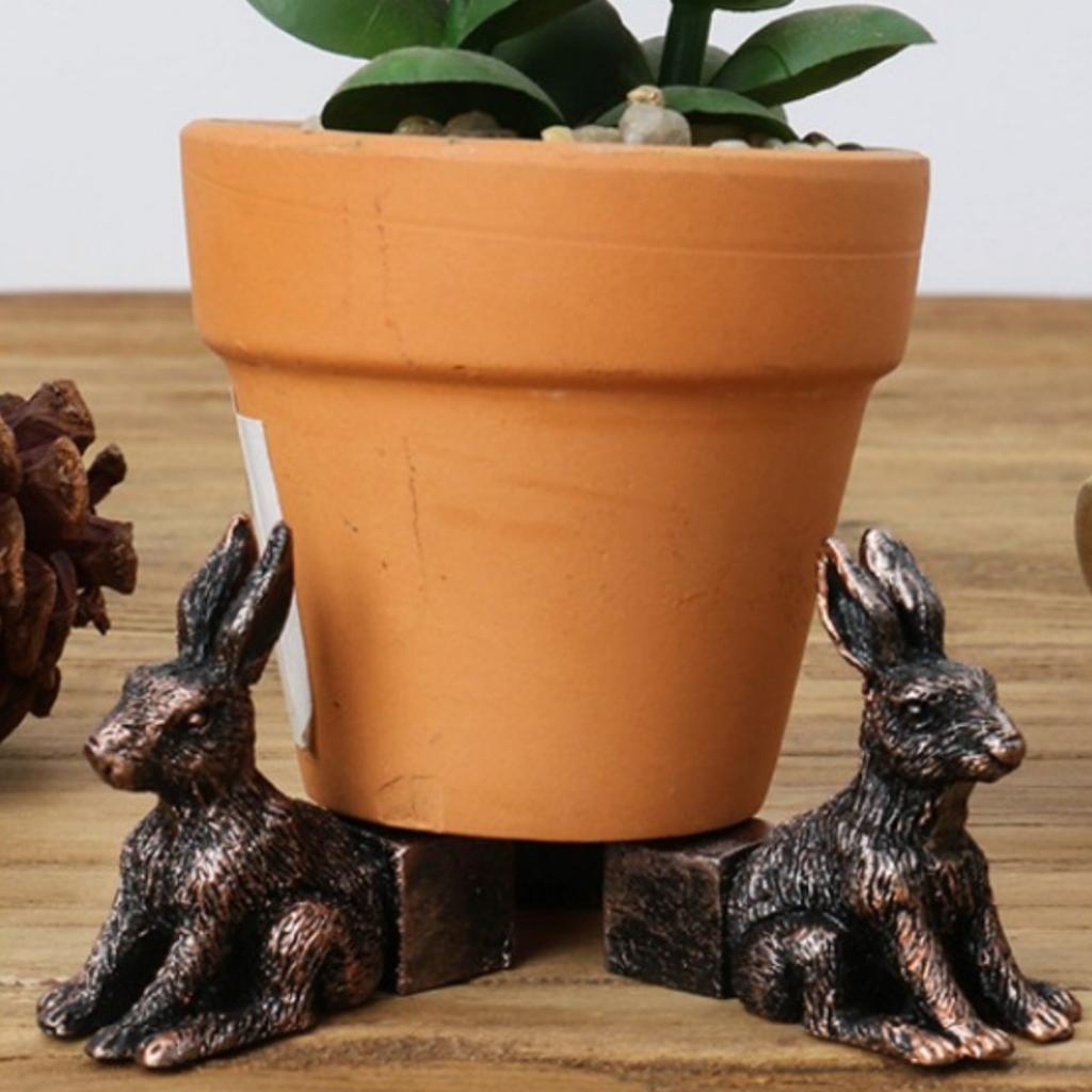 Animal Figures Plant Pot Feet for Outdoor Planters - 3pcs Pack Animal Statues Resin Plant Stand Flower Pot Holder Elevator