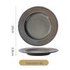 ZISIZ Embossed Ceramic Dinner Plate