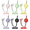 2026 Hot For Renault Hub Caps USB Type-C Fast Charging Cable 3in1 Telescopic Charger For Renault Trafic Clio Laguna 2 Megane 2 3