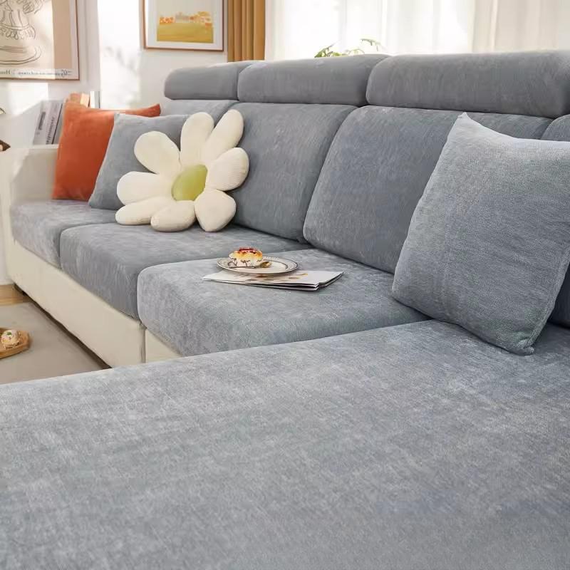 Чехол для дивана с защитой от кошачьих царапин, новый зимний утолщенный чехол из синели, универсальный нескользящий чехол для подушки без измерений