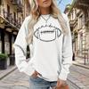 Fall Autumn Women'S Fashion O Neck Long Sleeve T-Shirt Loose Clothes Striped Bread Print T Shirt For Girls Street