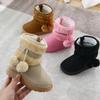 Children's Shoes, Fur Ball Snow Boots, Thick Children's Boots, Warm Cotton Shoes