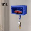 No Drill Installation Key Hook Car Garage Holder with Opening Door Adhesive Home Decor Clip Wall-Mounted Organizer Dual-purpose Decorative for Office