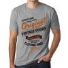 Men’s Vintage Tee Shirt Graphic T Shirt Vintage Goods Since 1951 Grey Marl