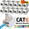 1-10 шт. Модуль сети RJ45 Безинструментальный модуль-соединитель CAT6 CAT5E Безинструментальный Keystone Jack Поддержка настенной розетки T568A/T568B Разводка