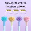 Трехсторонняя зубная щетка с мягкой щетиной, вращающаяся на 360 градусов, безопасная зубная щетка для ухода за полостью рта, глубокая чистка зубов, портативная дорожная зубная щетка для ухода за полостью рта