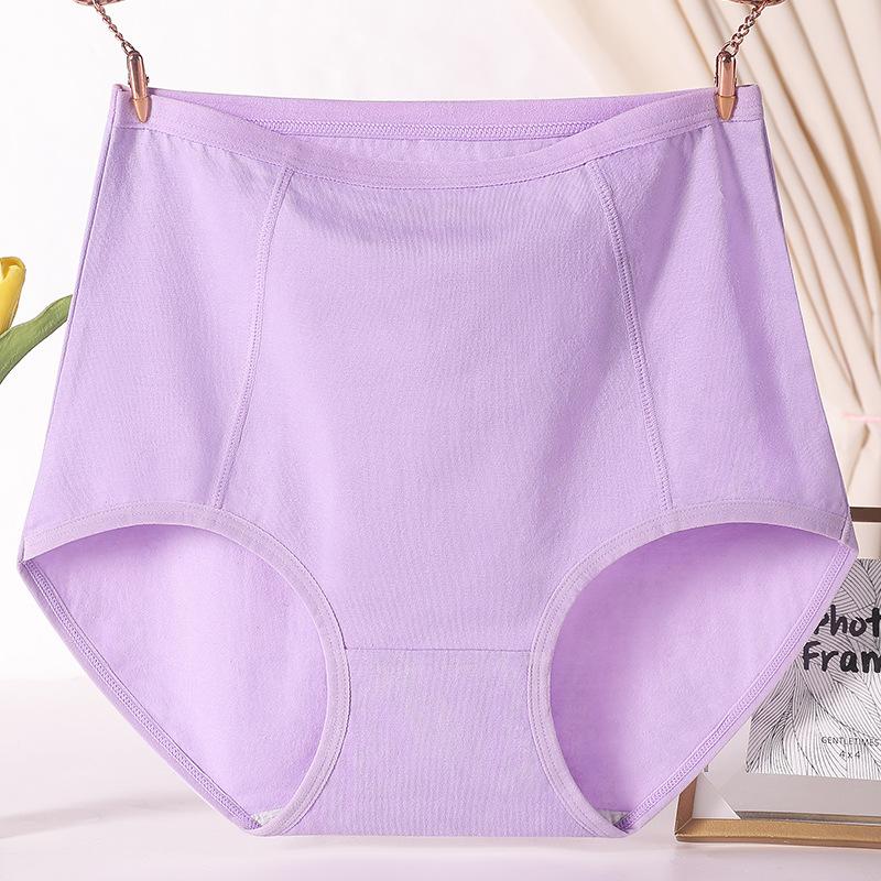 Женские трусики с высокой талией красного цвета для женщин среднего возраста и пожилых людей, большие размеры