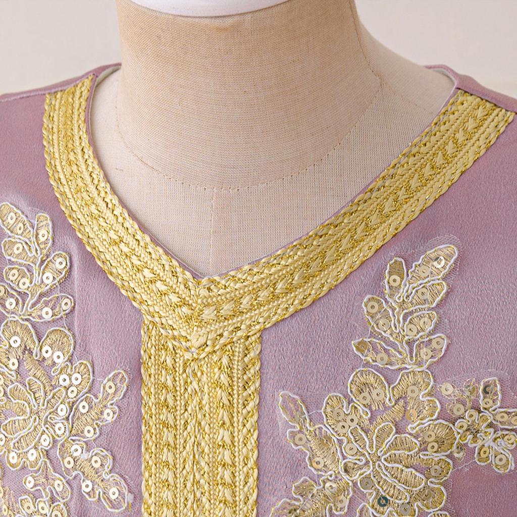 Тисненое пышное детское платье в ближневосточном мусульманском стиле для фестивалей и выступлений