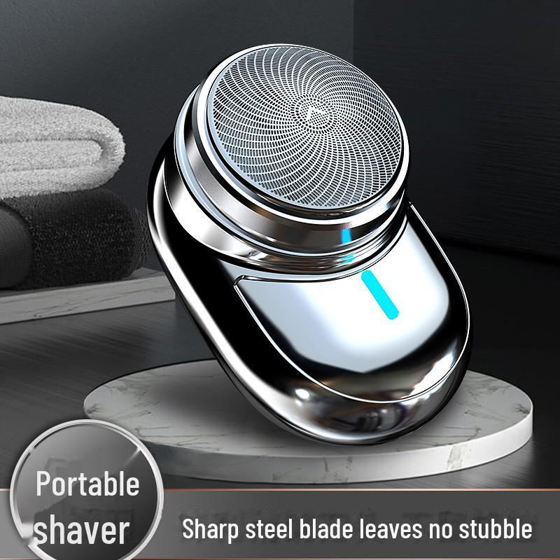 Модернизированная портативная перезаряжаемая мужская электробритва с цветной подсветкой