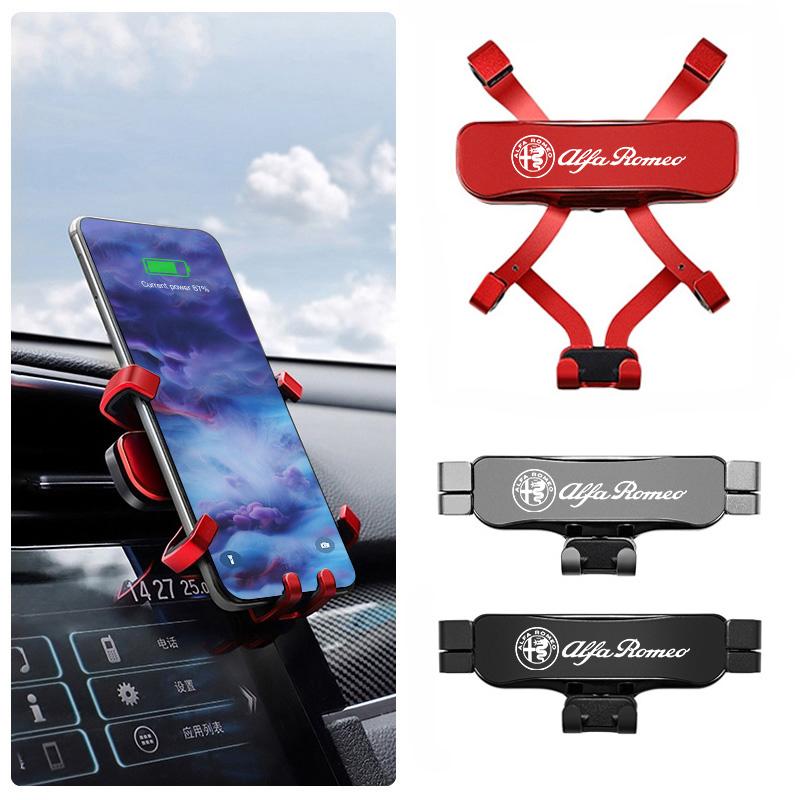 BBDL1 For Alfa Romeo New Stlye Zinc Alloy Car Phone Holder Accessories For Alfa Romeo Giulietta GT 159 147 156 Mito Brera Giulia F1 St