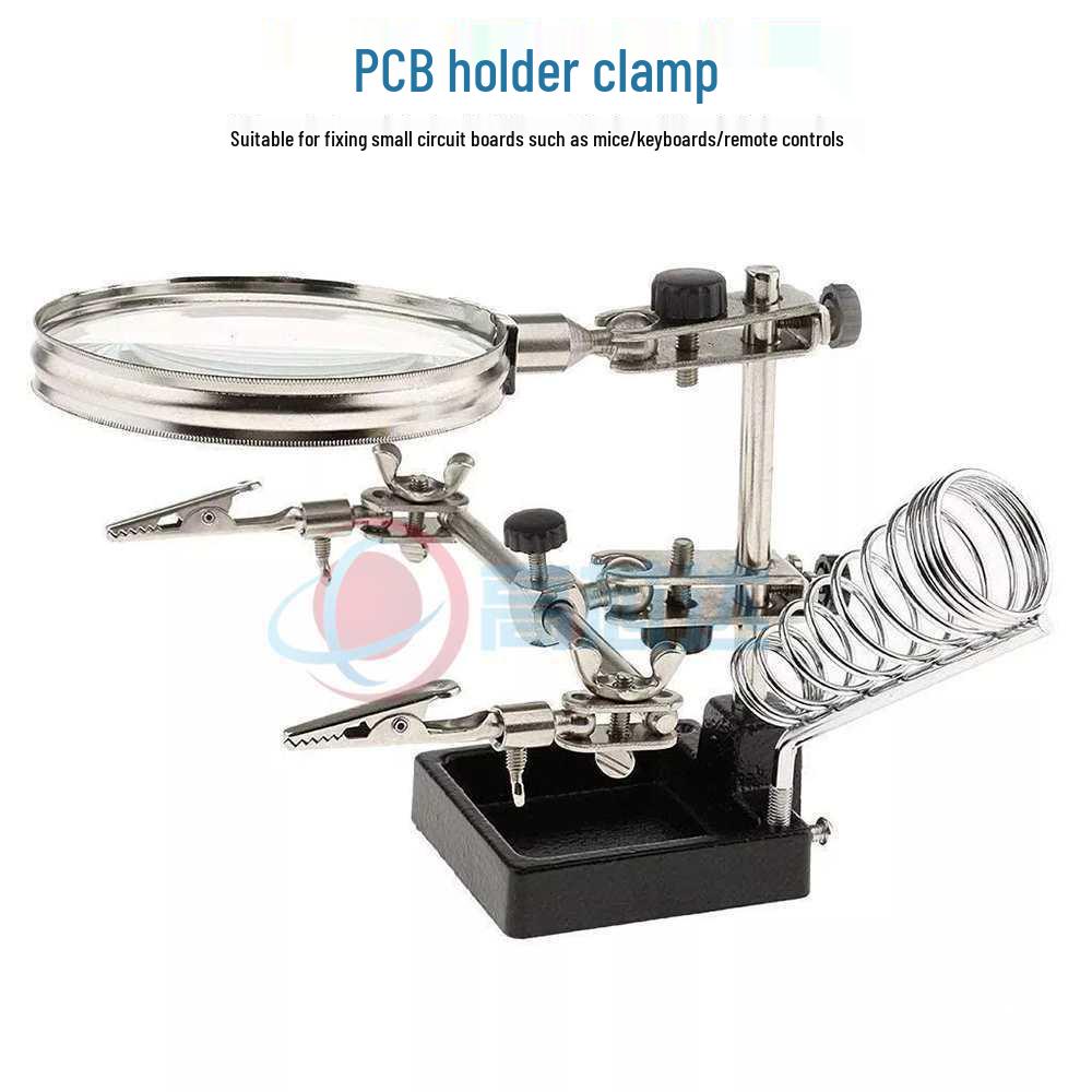Компактный набор для ремонта печатных плат: Держатель печатных плат и паяльный стенд с зажимами, лупа для ремонта мыши, клавиатуры, телефона