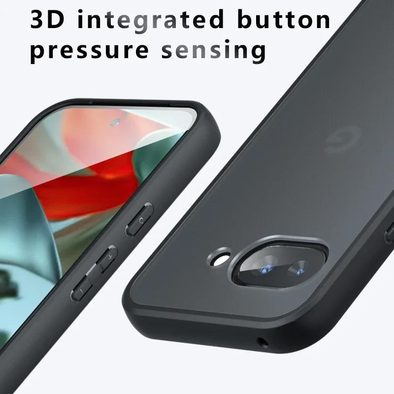 Matte Armor Acrylic Case for Google Pixel 9A Pixel9 A Luxury Shockproof Transparent Hard PC Cover for Pixel 9a 9 Pro XL 8A 7A Bumper