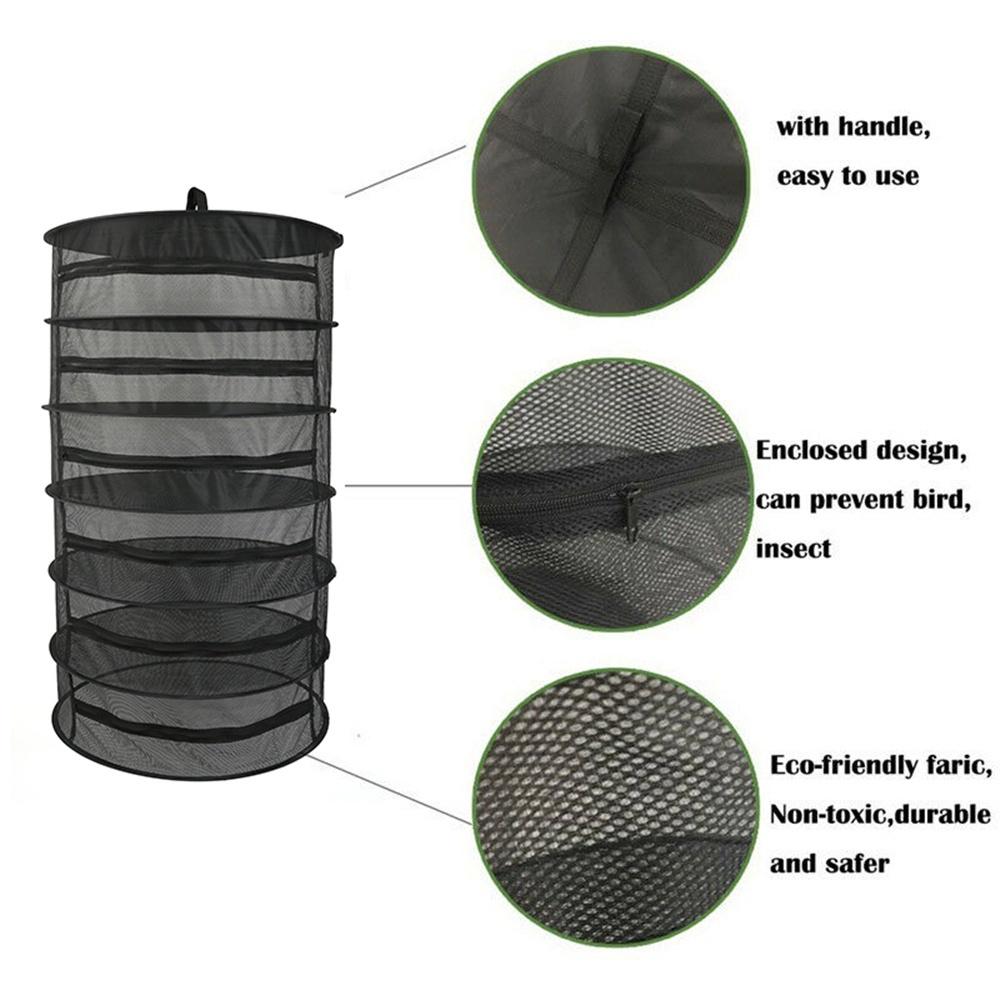 Высококачественная сетка для сушки трав, 6-слойная сетка для сушки трав, подвесного типа с сушилкой на молнии