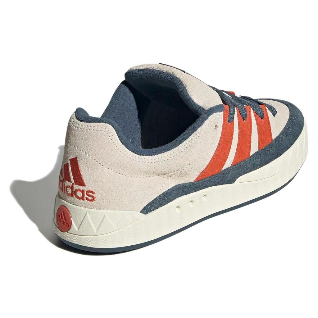 Adidas Adimatic Comfortable Trendy Slip-Resistant Low-Top Skate Shoes Unisex Sneakers White Blue Orange ID1000
