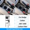 For Dodge Caliber 2007 2008 Carbon Fiber Inner Door Handle Panel Decorative Cover Car Interior Decoration Accessories Sticker