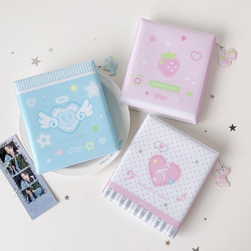 Cartoon Polaroid Album 4 Grid Layout Card Storage Album Fashion Photo Card Holder For Girls