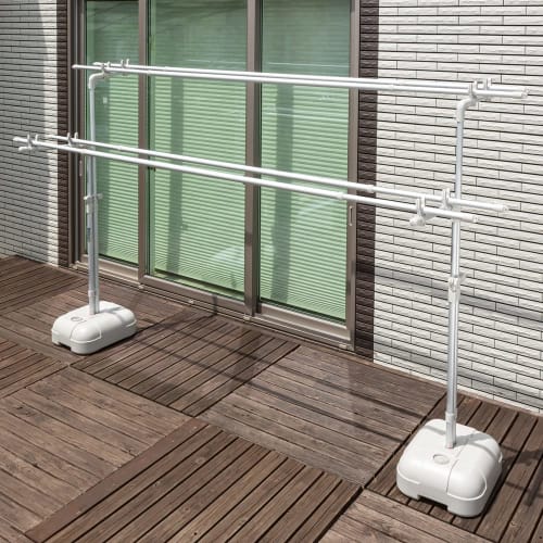 Sekisui Plastics Shoji Sekisui Aluminum Clothes Drying Rack with Blower Stand ABD-50LG