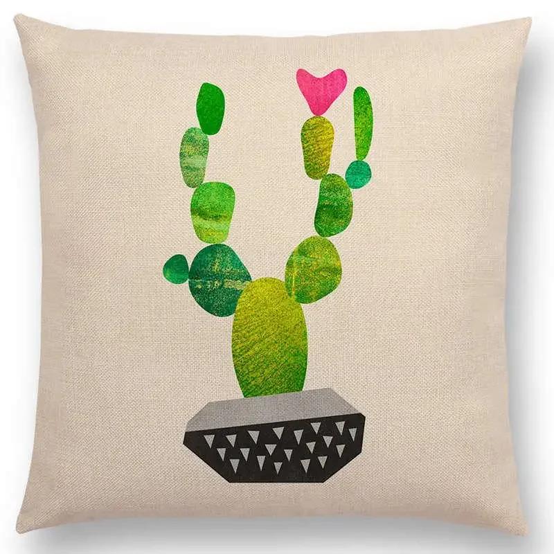 Последние милые счастливые кактусы, симпатичные ананасы, красочные мороженые, драгоценные агаты, принты, чехол для подушки для автомобиля, диванная наволочка