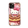 HK3 Hello Kitty Cartoon Black Sofe Case for iPhone 16 15 Plus 14 13 Pro 8 SE XR XS Max P30 Nova 5T Y5P Y6 Y7 Y8P Y9 Realme C30 C33 C31 VIVO Y36 V27