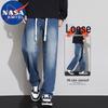NASA MARVEL Men's Loose Wide-Leg Straight Fit Jeans