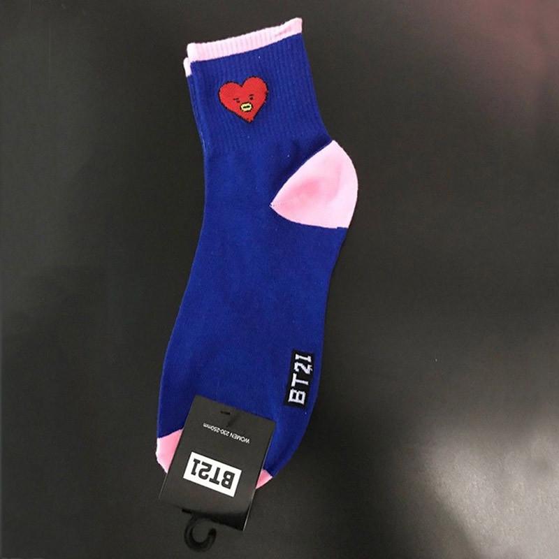 BTS Bangtan Kpop Мальчики Длинные Носки Мультяшная Кукла Chimmy Shooky Высокий Трикотаж