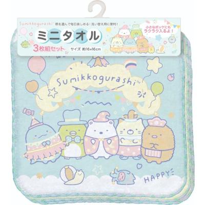 Набор мини-полотенец Sumikko Gurashi из 3 хлопковых полотенец CM35204 San-X