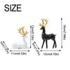 2Pcs Creative Deer Desktop Ornament Modern Cute Resin Reindeer Sculpture Durable Sitting/Standing Position Elk Home Decor