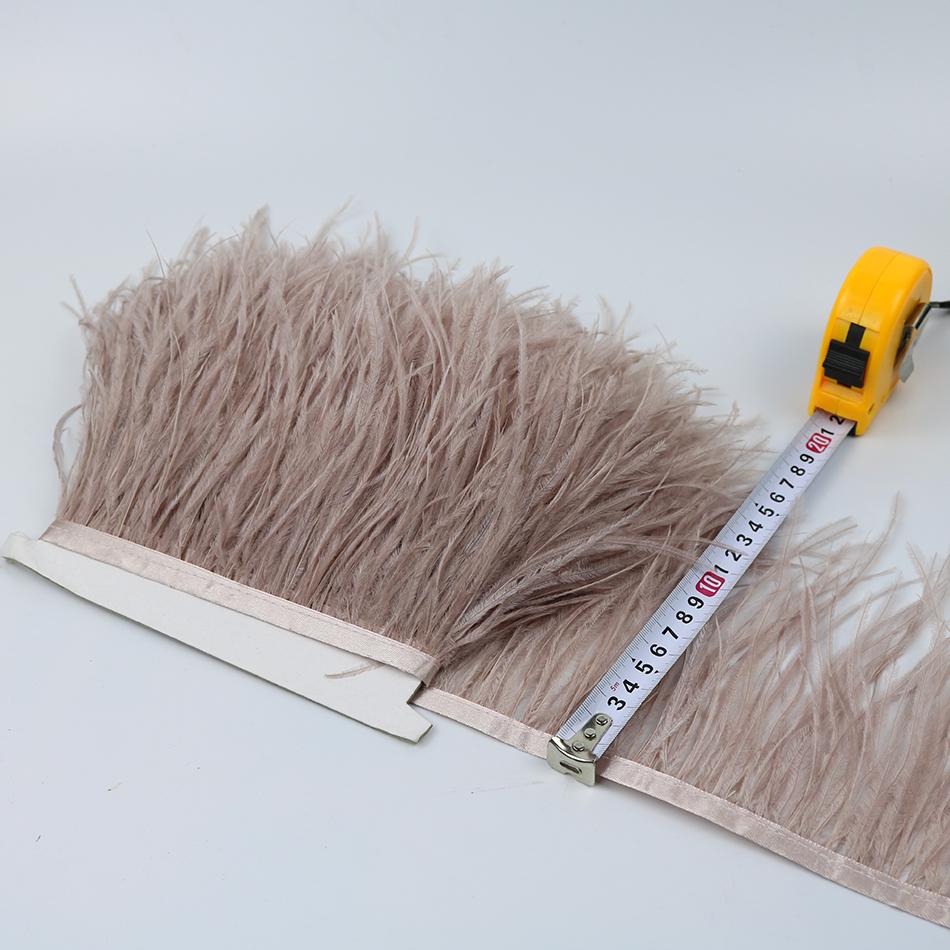 Перо 1 метр Цветные Натуральные Страусиные Перья Бахрома Отделка 8-10 см 10-15 см Лента Перья для Волос для Одежды Свадебный Декор Швейная Отделка