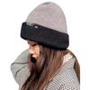 [AOIIWER] вязаная шапка мужская женская осень-зима Ветрозащитная [защита от холода/теплоизоляция] Большой размер Эффект маленького лица Высокая эластичность Мягкая