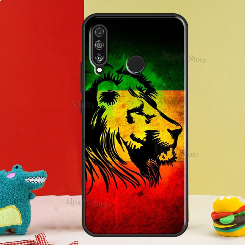 Rasta Lion Reggae Bob Marleys Case For Huawei P20 Lite P10 P30 P40 Mate 20 Pro Silicone Case For P Smart 2019 2021 Cover