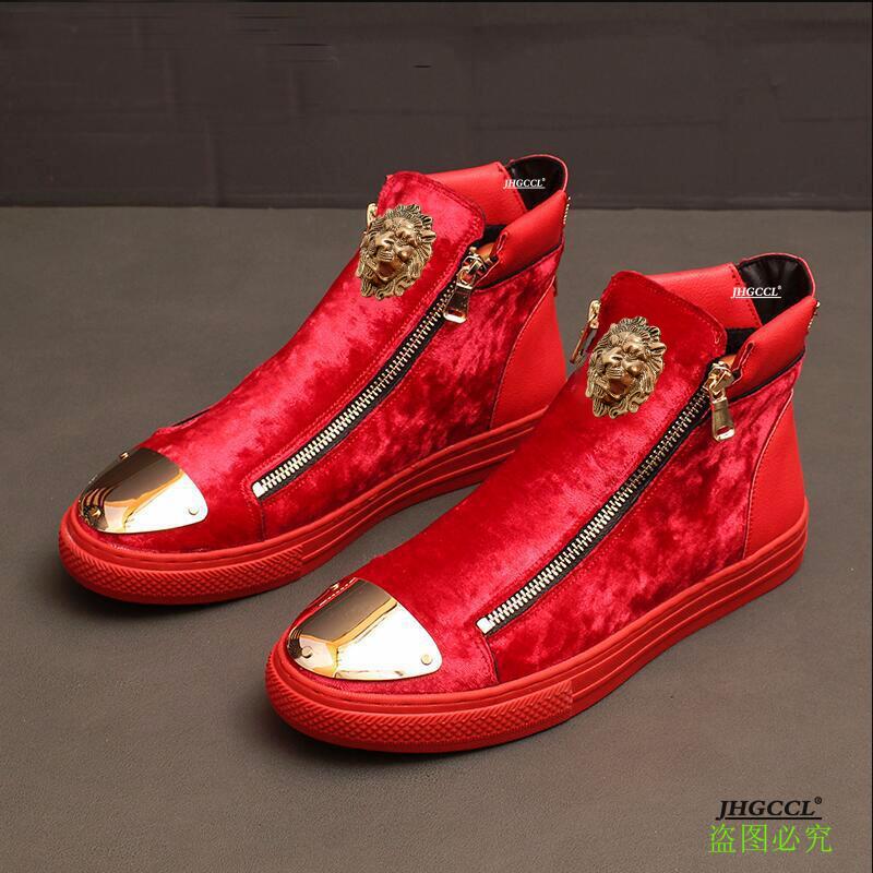 Дизайнерские бархатные ботинки модного бренда, высокие, в английском стиле, для мужчин, на молнии, повседневные, роскошная подошва, резиновые туфли для мужчин A4