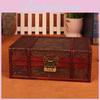 Wooden Storage Antique Box With Lock For Jewelry Cosmetics Home Decorations