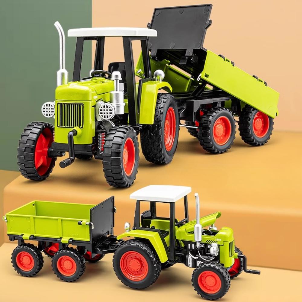 AAZI1 1:32 Scale Retro Walking Tractor Car Model Toy Sound Light Diecast Metal Agricultural Vehicle Models Decorations for Kids