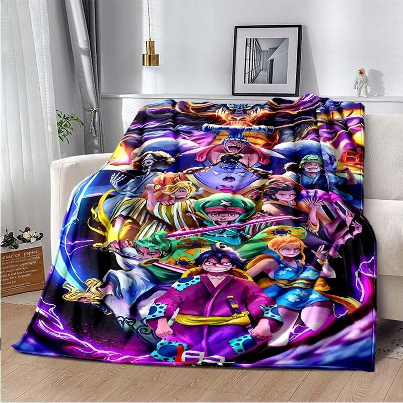 Anime One Piece 3D Printed Art Fleece Blanket for Beds Hiking Picnic Thick Quilt Fashionable Bedspread Fleece Throw Blanket