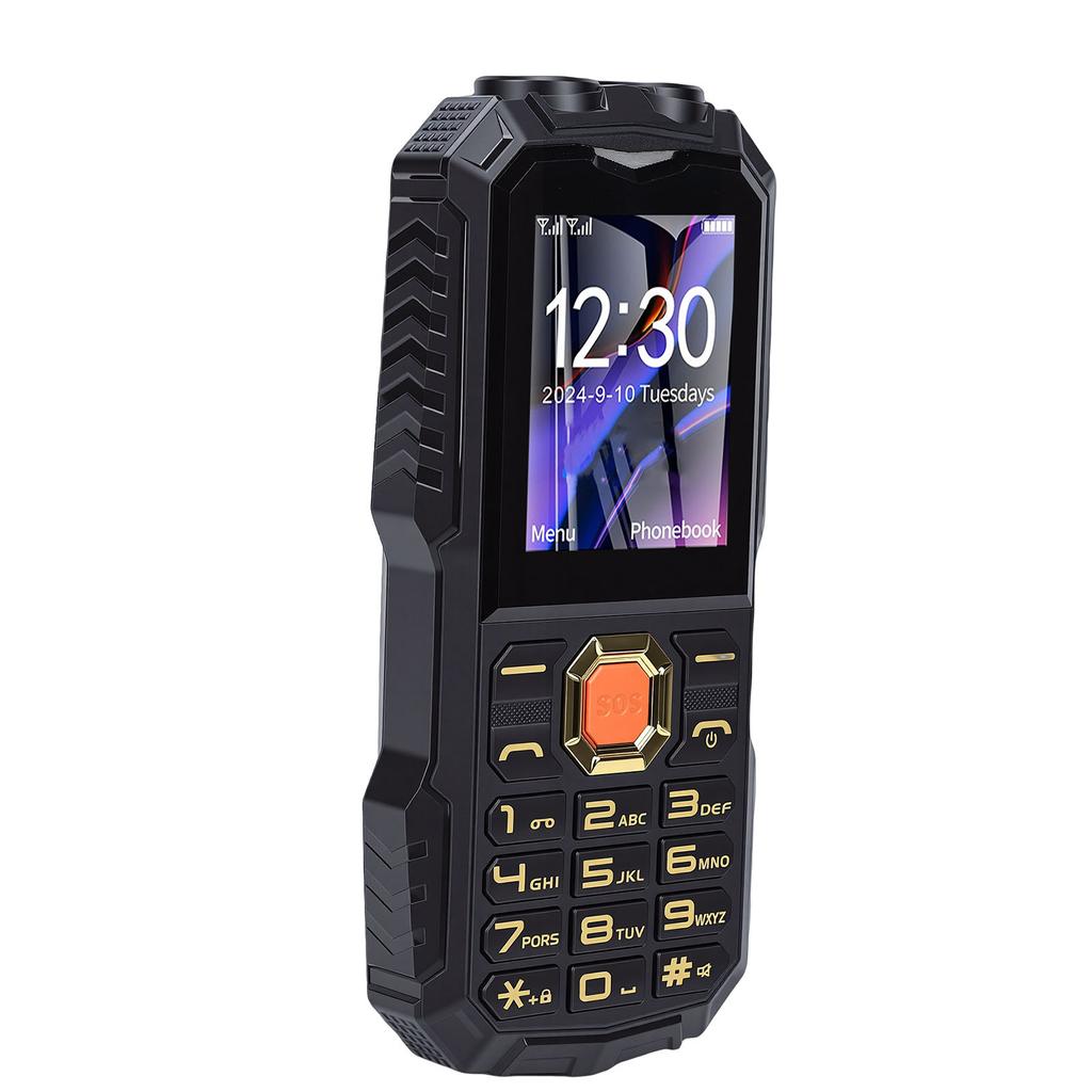 Кнопочный телефон с большими кнопками, 4G LTE, разблокированный, с кнопкой SOS, 16800 мАч, две SIM-карты, MP3, звонки, SMS, интернет, черный