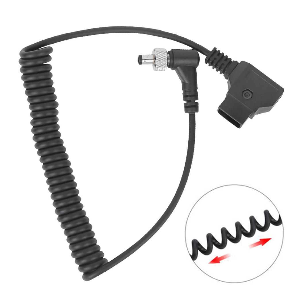 D‑TAP Plug to DC Port DC Monitor Supply Cable Plastic Black Spring Power Wire with Lock