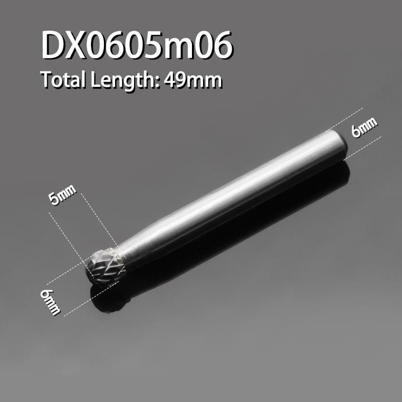 YG8 Alloy Rotary File 1Pcs Round D-type Double Slot Tungsten Steel Wood Carving Grinding Head 3mm 4mm 5mm 8mm 10mm 16mm Diameter