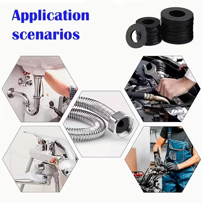 Набор резиновых уплотнительных колец 30 шт. - подходит для сильфонов, душевого шланга, смесителя, водонагревателя и регулирующего клапана